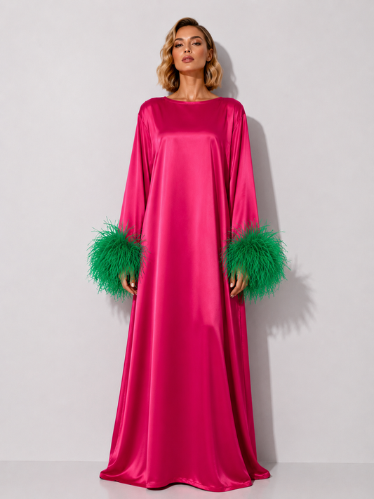 Jess Maxi Pink and Green Dress