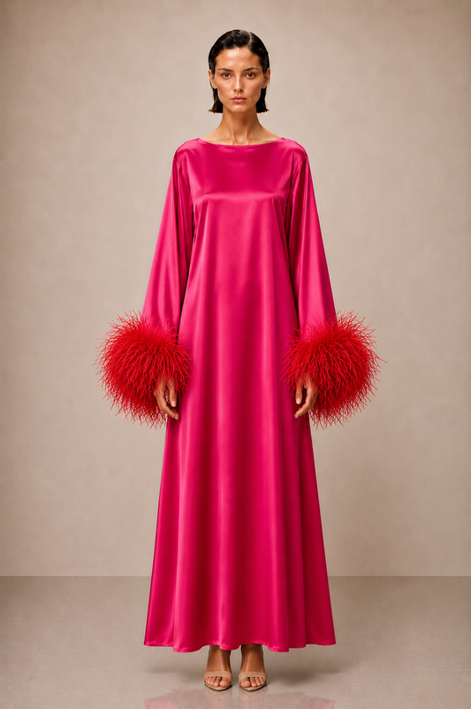 Jess Maxi Pink and Red Dress