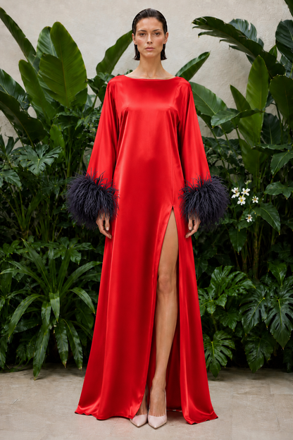 Red and Black Island Dress
