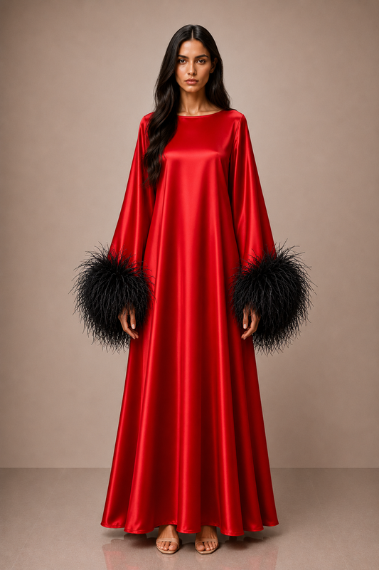 Jess Maxi Red and Black Dress