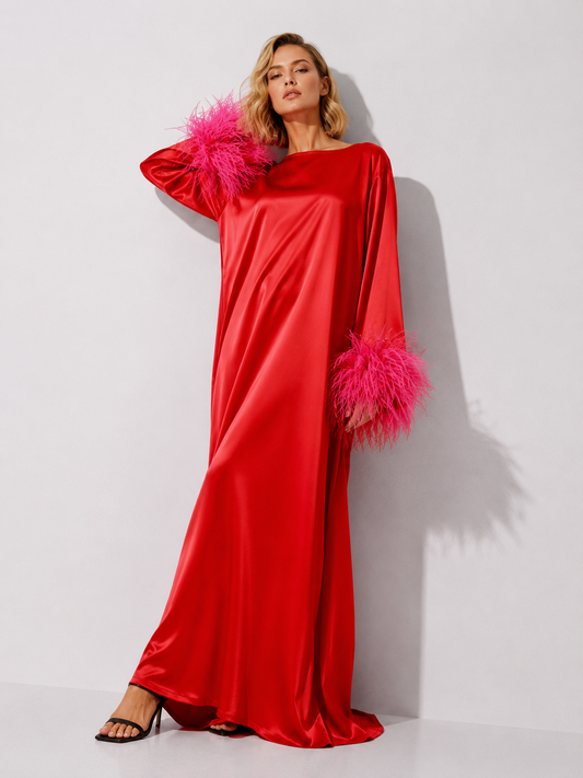 Jess Maxi Red and Pink Dress