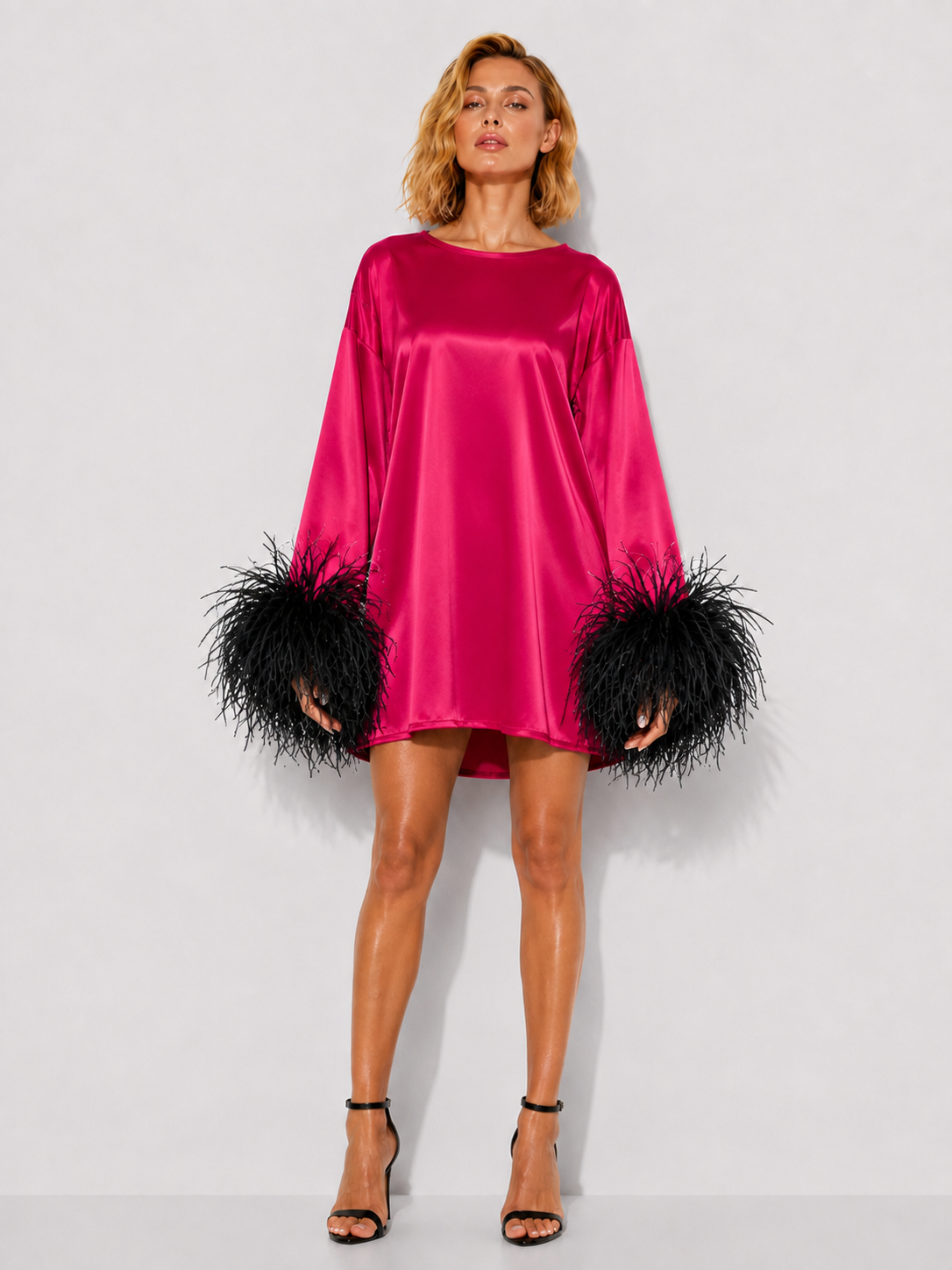 Jess Mini Pink and Black Dress
