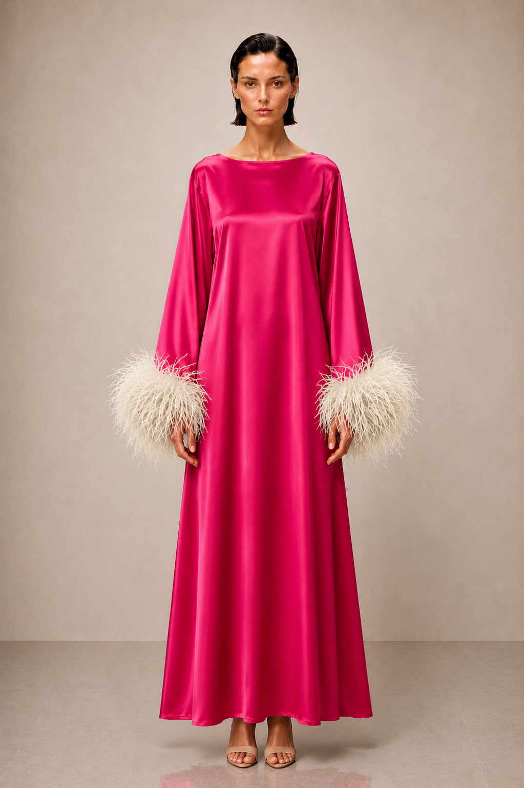 Jess Maxi Pink and Ivory Dress