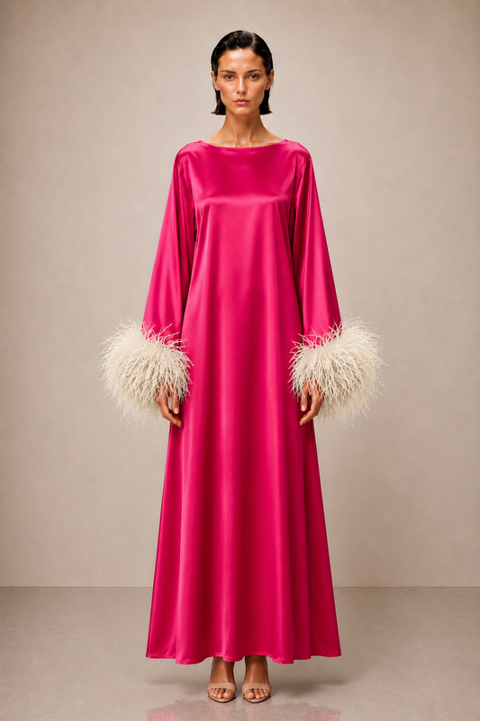 Jess Maxi Pink and Ivory Dress