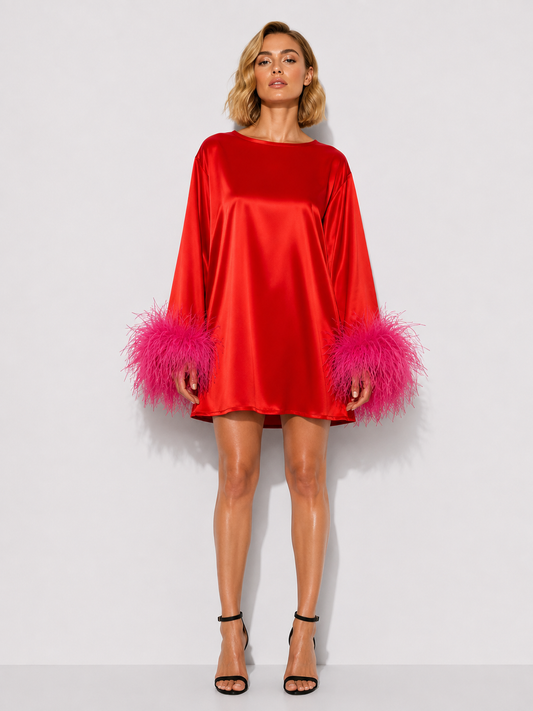 Jess Mini Red and Pink Dress