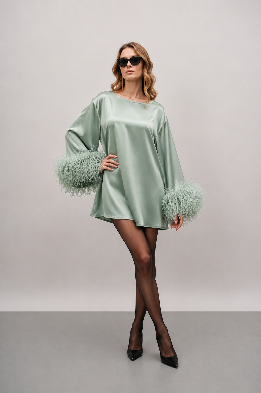 Mint Mini Dahlia Dress