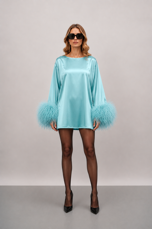 Sky Blue Mini Dahlia Dress