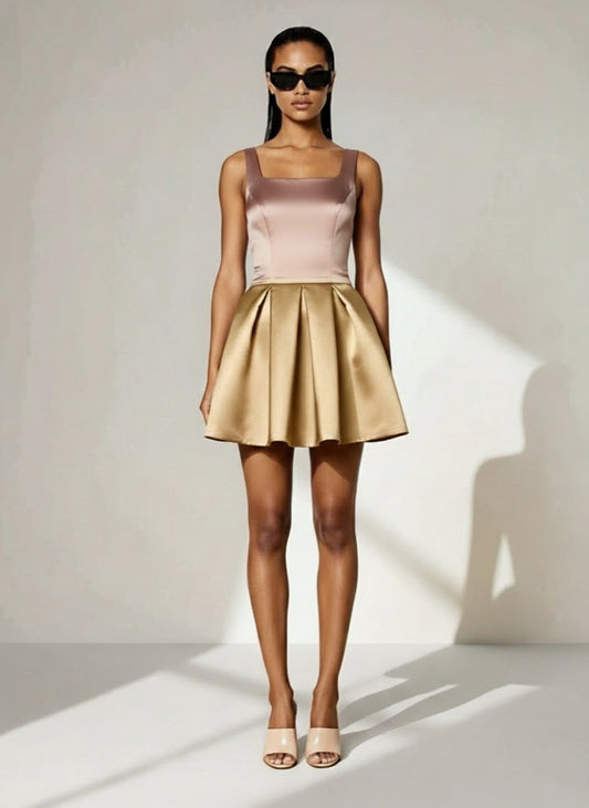 Princess Thin Straps Mix Dress