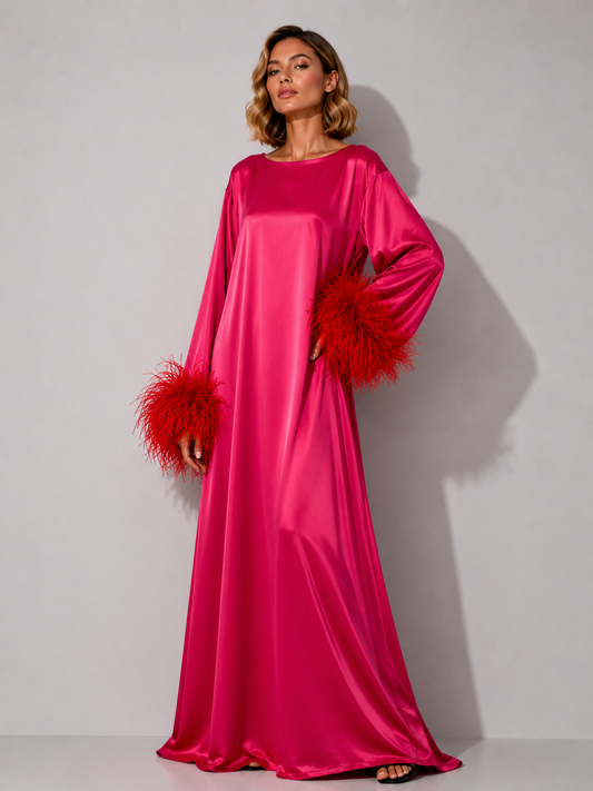 Jess Maxi Pink and Red Dress