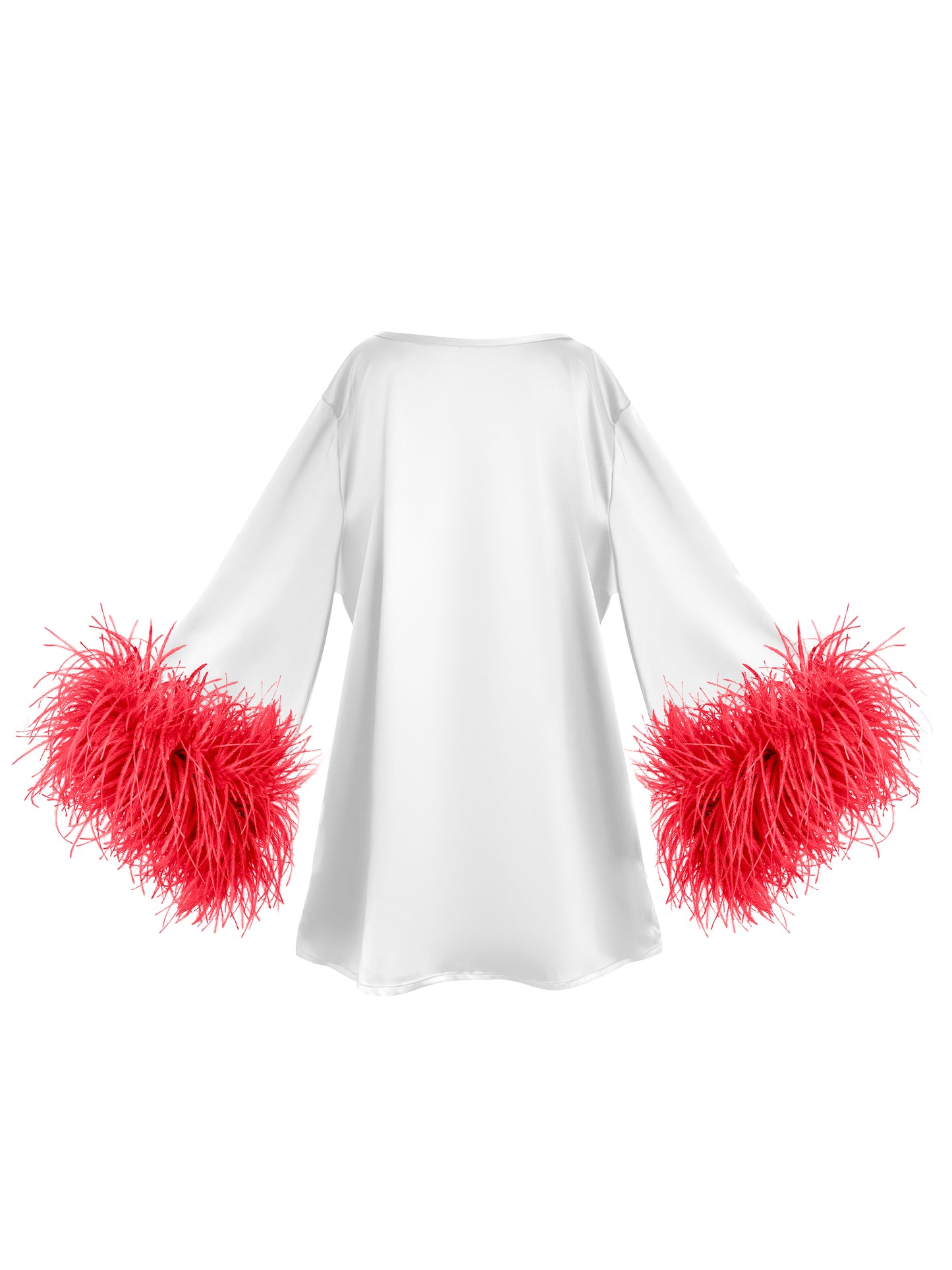 White And Red Mini Dahlia Dress