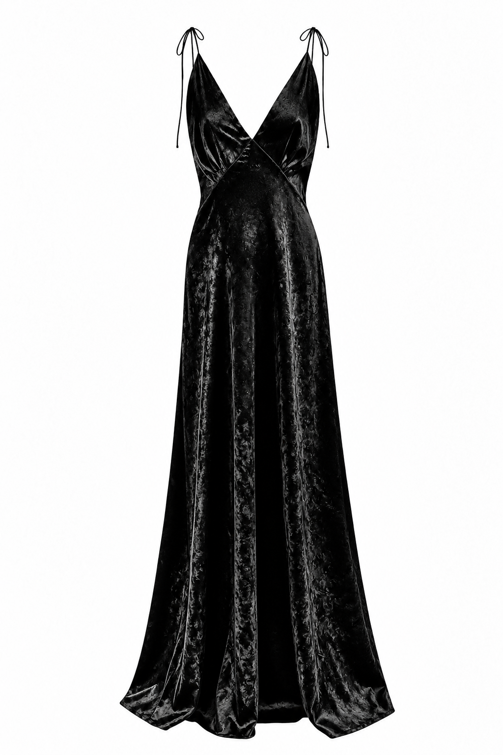 Flame Crushed Velvet Dress