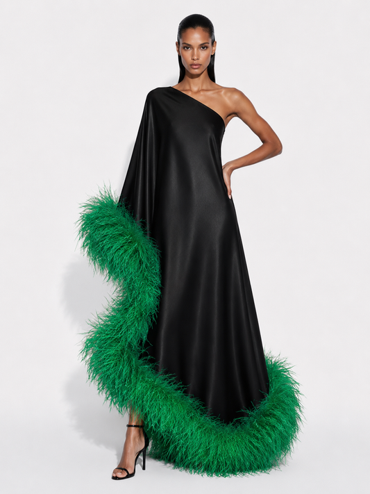 Star Black and Green Dress