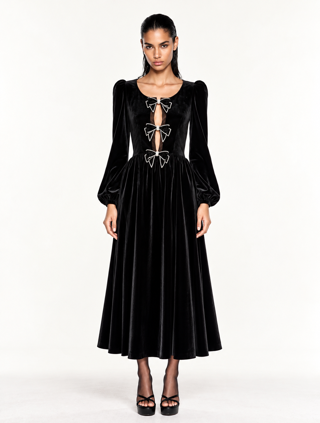 Velvet Bow Dress