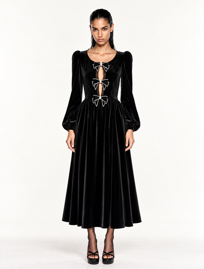 Velvet Bow Dress