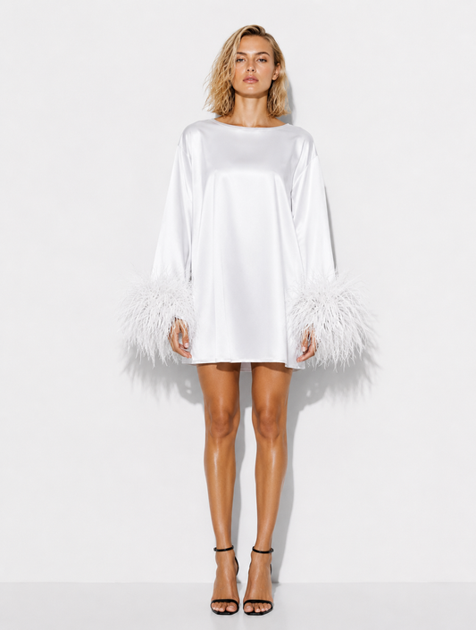 White Mini Dahlia Dress