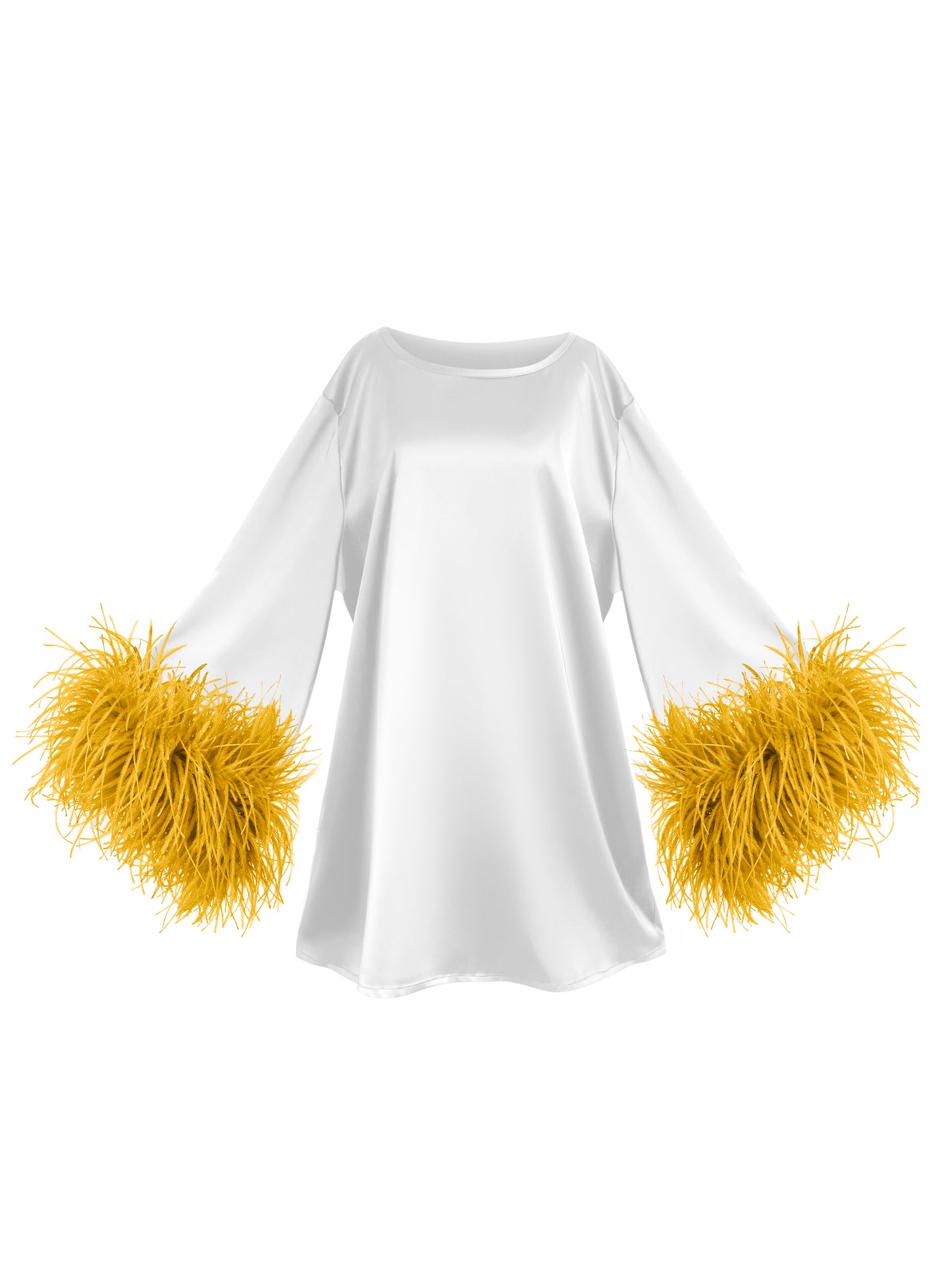 White And Yellow Mini Dahlia Dress
