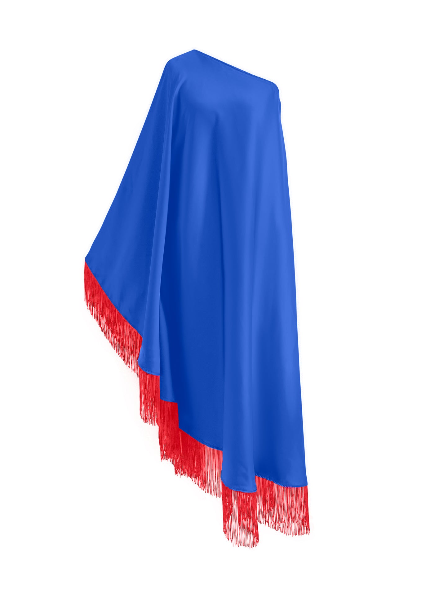 Off Shoulder Glam Red Fringe Maxi Dress