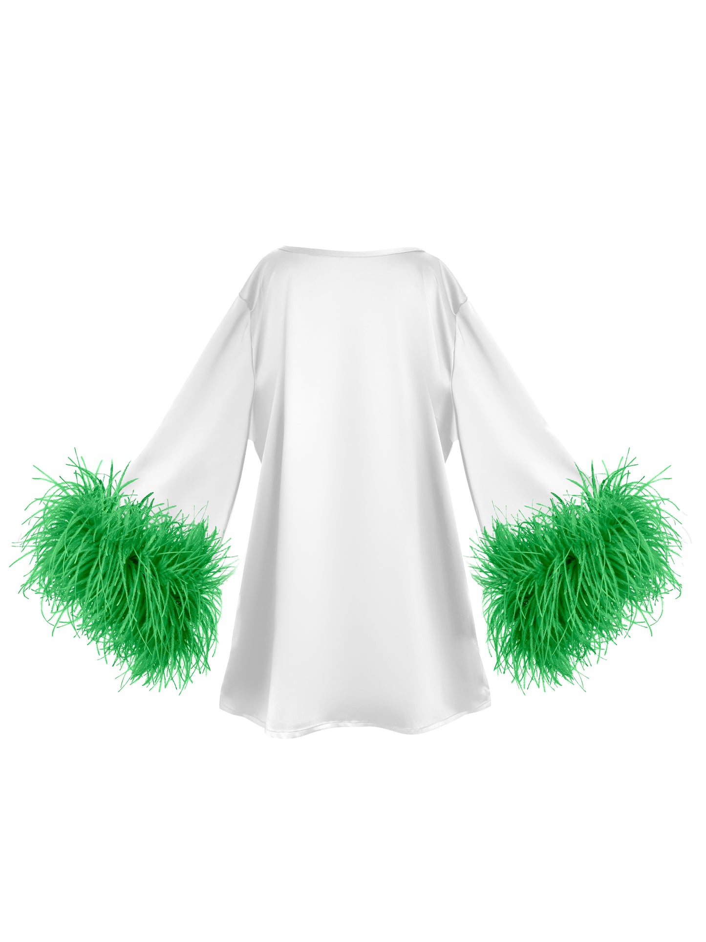 White And Green Mini Dahlia Dress