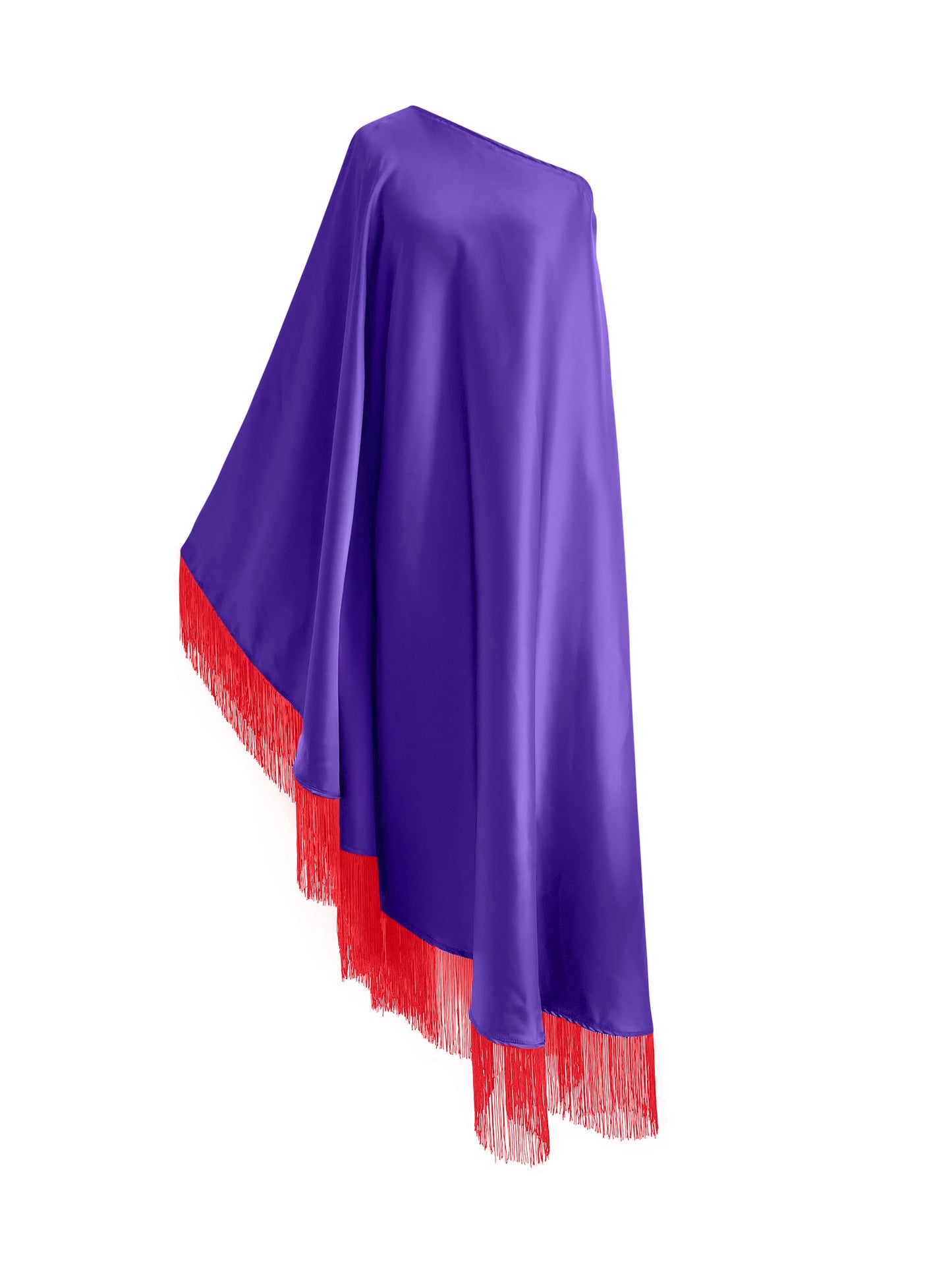 Off Shoulder Glam Red Fringe Maxi Dress
