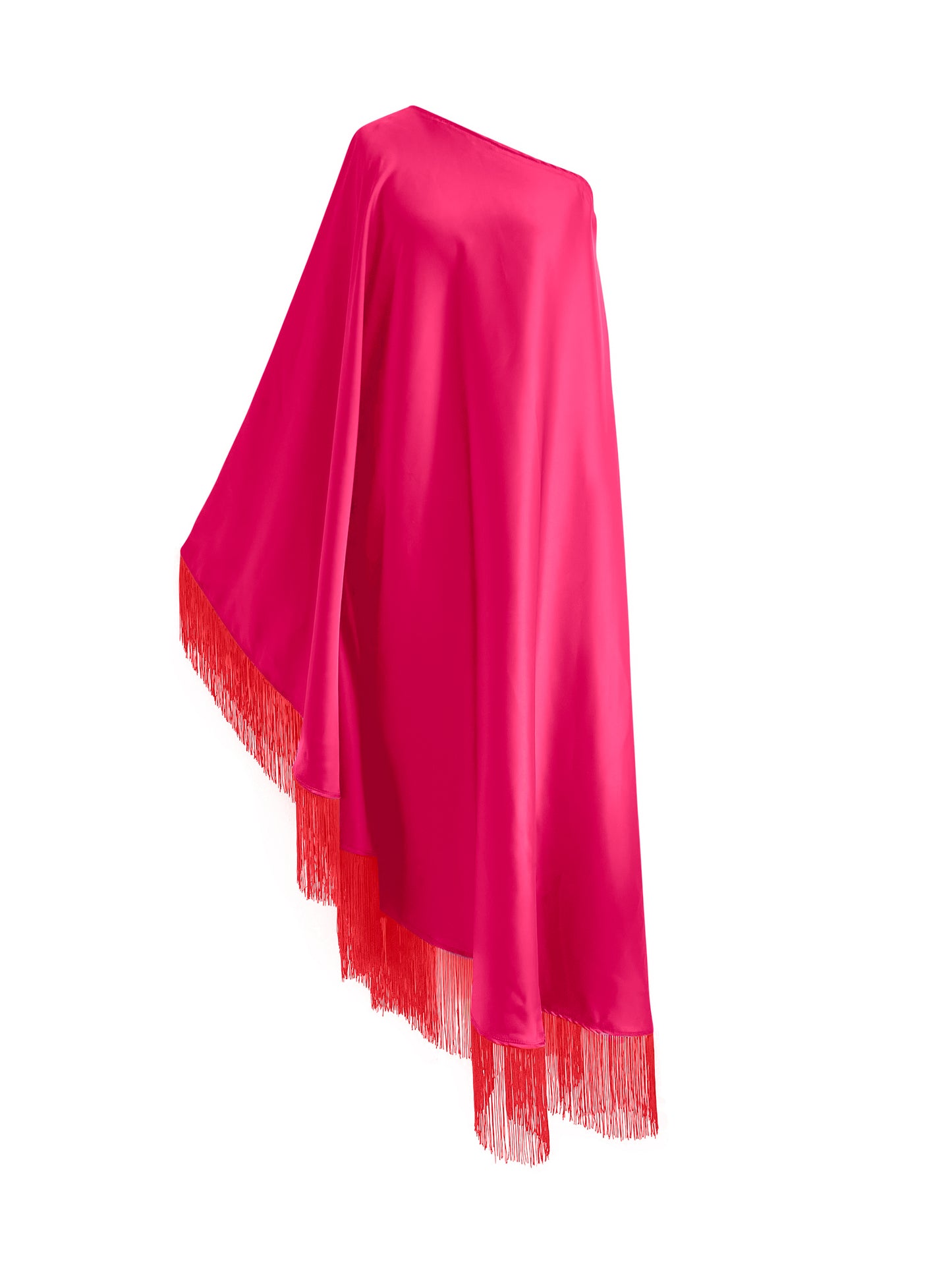 Off Shoulder Glam Red Fringe Maxi Dress