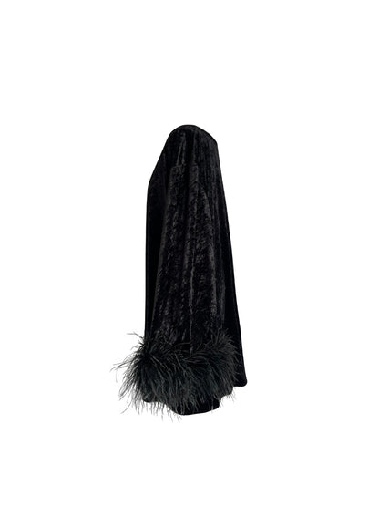 Jess Mini Little Black Velvet Dress