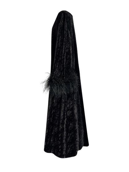 Jess Maxi Black Velvet Party Dress