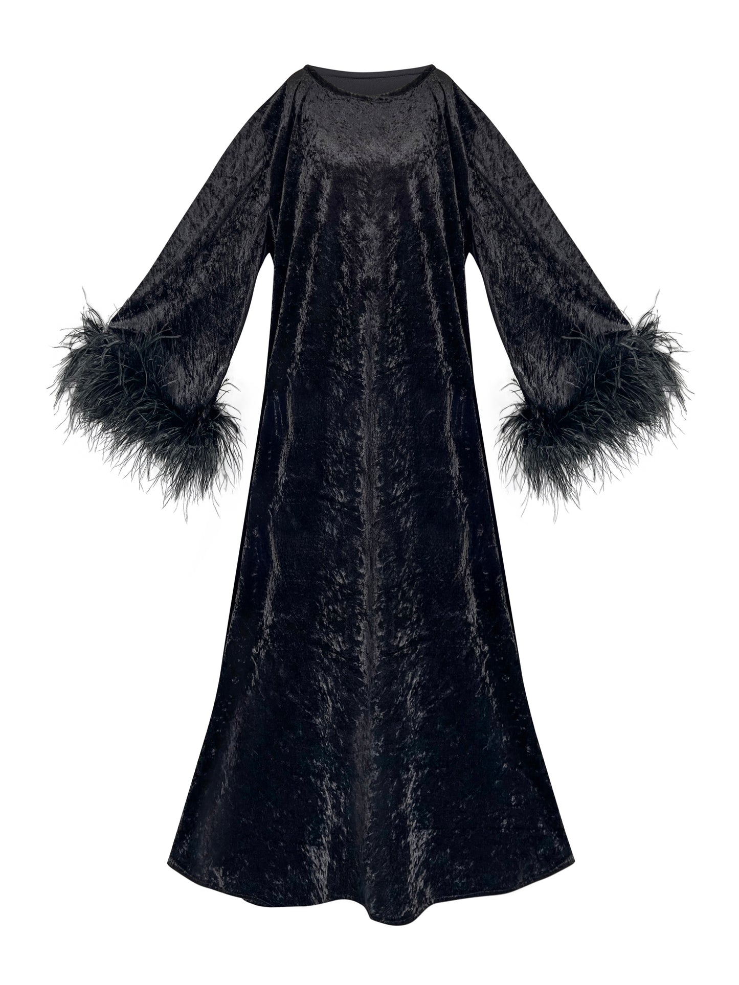 Jess Maxi Black Velvet Party Dress