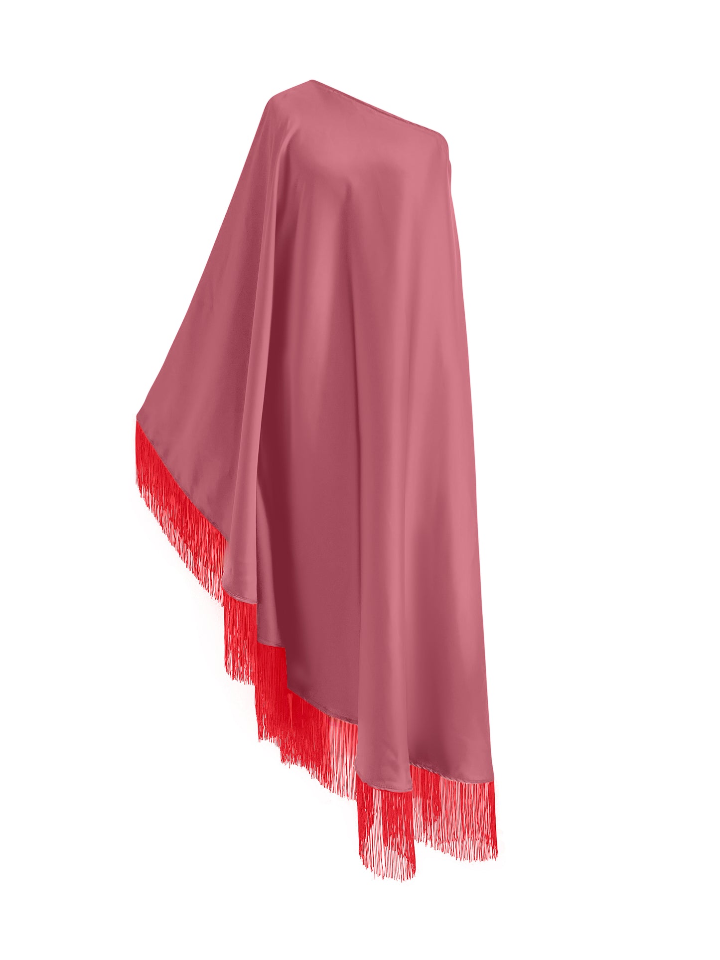 Off Shoulder Glam Red Fringe Maxi Dress