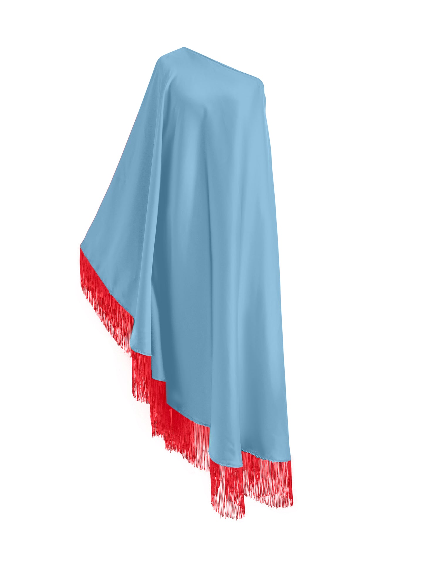 Off Shoulder Glam Red Fringe Maxi Dress