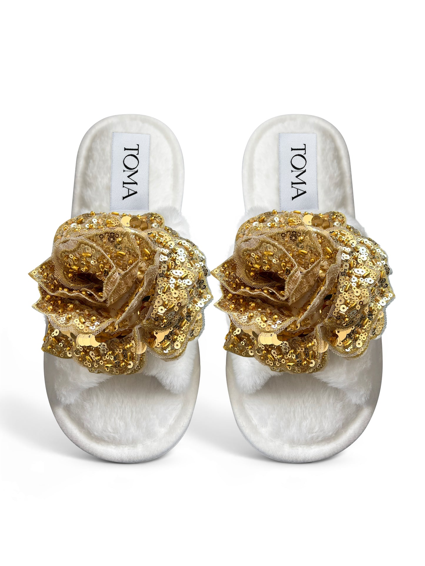 Classic Toma Faux Fur Open Toe Slippers