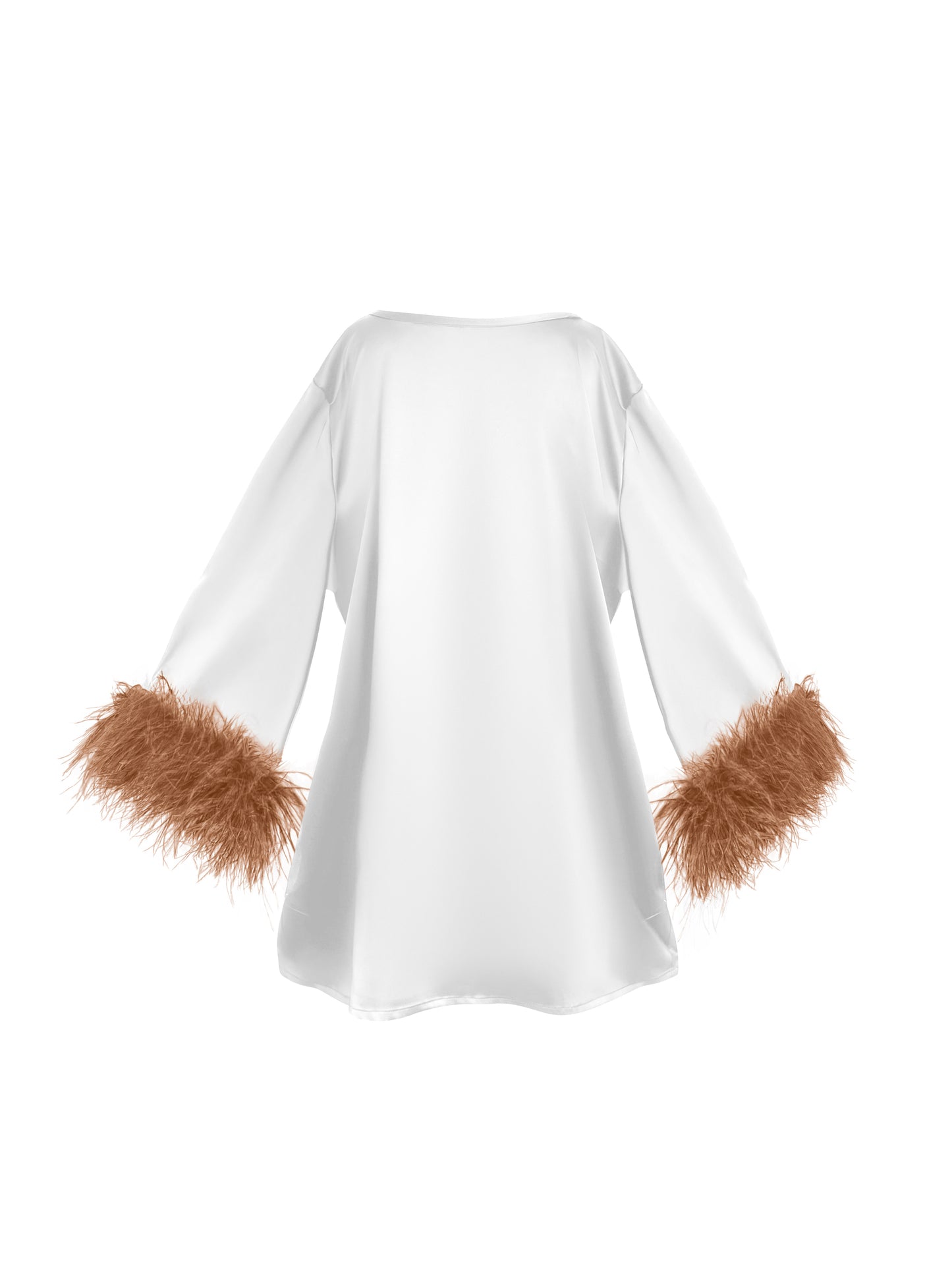 White And Brown Mini Dahlia Dress