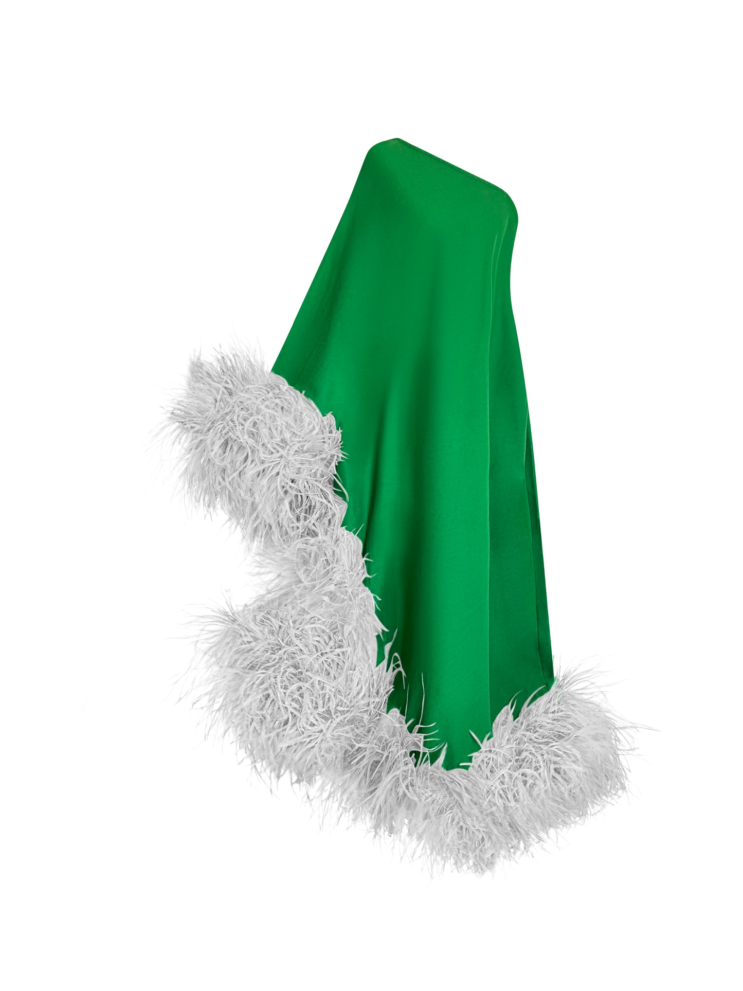 Star Green Dress White Feathers