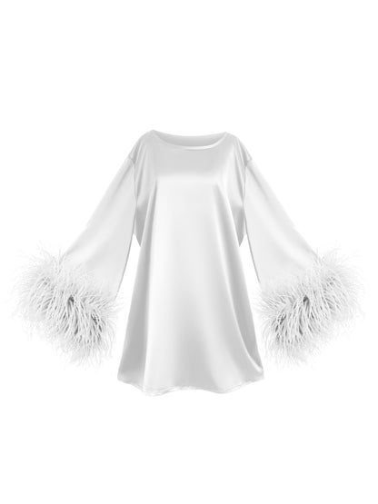 White Mini Dahlia Dress