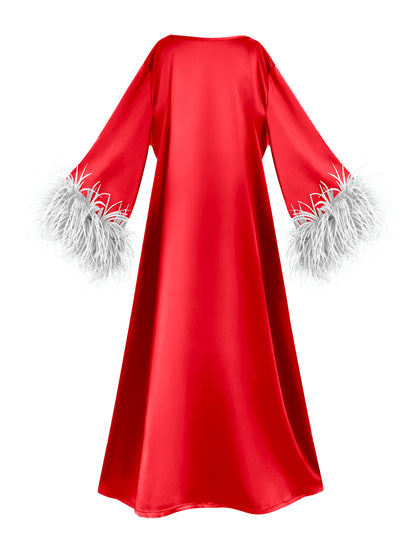 Jess Maxi Red and White Dress